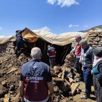 Taştan Yapılı Ahır Çöktü