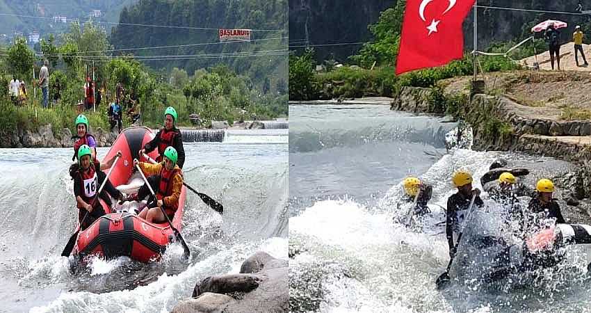 RAFTİNG YARIŞMALARI YAPILDI